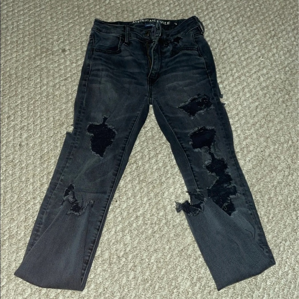 Black ripped jeans